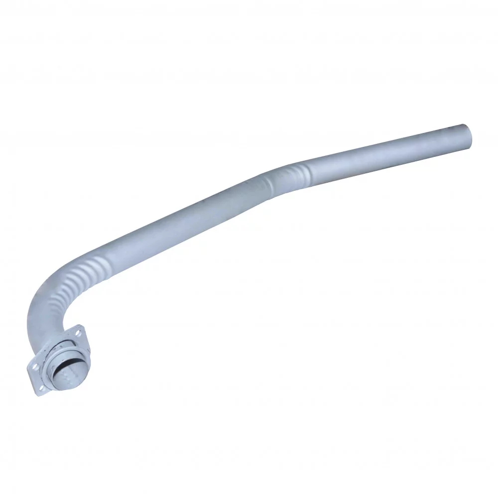 фото труба приемная 5320 прямая  (011 и 051) 2мм, сварные левая черная ( 1 фланец ) / ввк 5320-1203011+051 